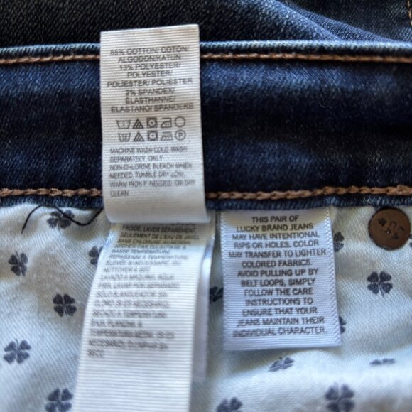 Lucky Brand Women's AVA Skinny Jeans Sz 14 / 32 x 28 Five Pocket Zip Up Raw Hem - Picture 10 of 10